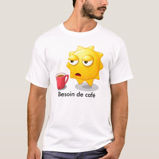 T-shirt homme besoin de café tシャツ (正面)