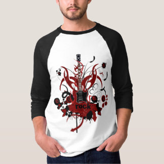 T Shirt homme manches longues bicolore Rock Tシャツ