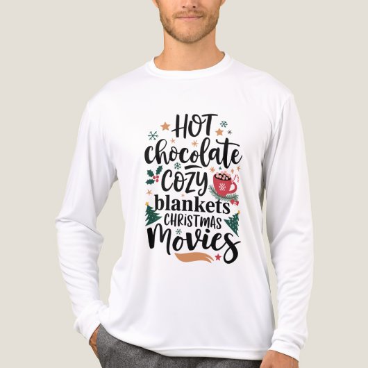 T-Shirt-Hot Chocolate & Cozy Christmas Vibes トライブレンドTシャツ (正面)