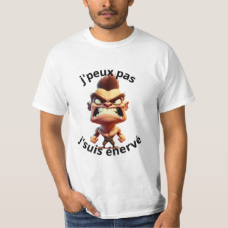 t-shirt humoristique j'peux pas je suis énervé tシャツ