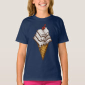 T-shirt Ice Cream Books Tシャツ (正面)