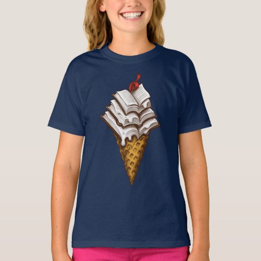 T-shirt Ice Cream Books Tシャツ (正面)