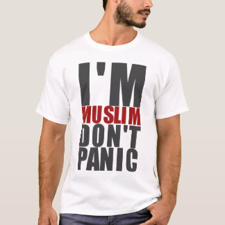 T-shirt I'm Muslim, Don't Panic Tシャツ