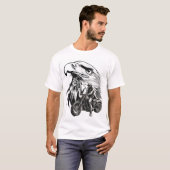 T-shirt imprimé thème Biker et spirit amérindienne Tシャツ (正面フル)