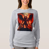 T-Shirt Infernal Winged Warrior – Fiery Demon King Tシャツ (正面)