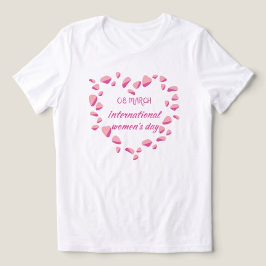 T-shirt -International women's day,  トライブレンドＴシャツ (デザイン正面)