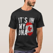 T-shirt It's in my DNA canada Flag Fingerprints Tシャツ (正面)