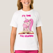 T-Shirt It's time for reading  Tシャツ (正面)
