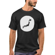 T-shirt Japon "carte" Noir