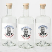 T-shirt Jean Lassalle Président 2022 リキュールボトルラベル (ボトル)