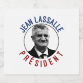 T-shirt Jean Lassalle Président 2022 リキュールボトルラベル (シングルラベル)