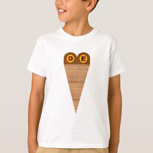 T-shirt jersey blanc GLACES ALLEMAGNE Tシャツ (正面)
