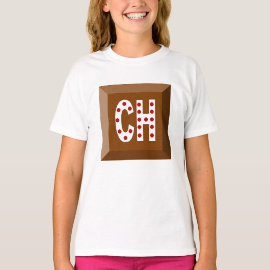 T-shirt jersey blanc SUISSE CHOCOLAT BONBONS Tシャツ (正面)