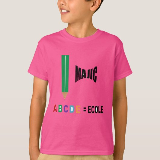 T-shirt jersey bleu MAGIC ECOLE Tシャツ (正面)