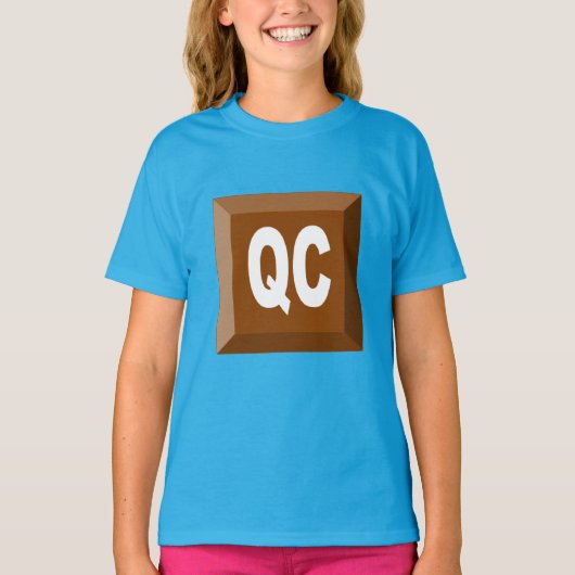 T-shirt jersey bleu QUEBEC CHOCOLAT Tシャツ (正面)