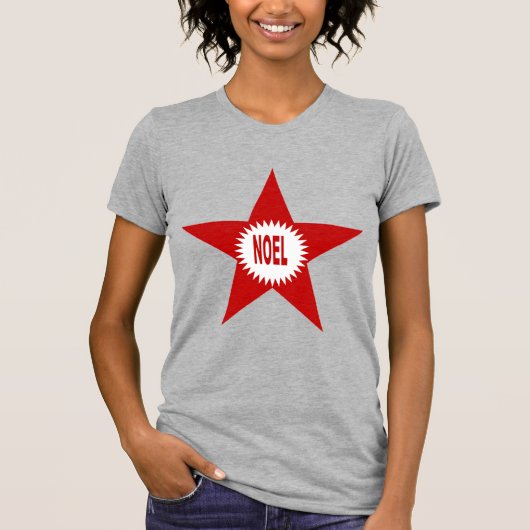 T-shirt jersey fin gris chiné Design NOEL Tシャツ (正面)