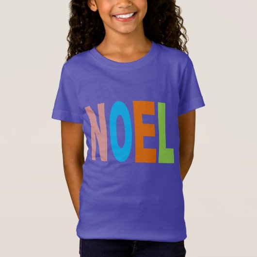 T-shirt jersey fin pourpre Design NOEL Tシャツ (正面)