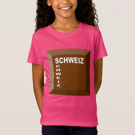 T-shirt jersey fin rose  pour filles SCHWEIZ (CH) Tシャツ (正面)