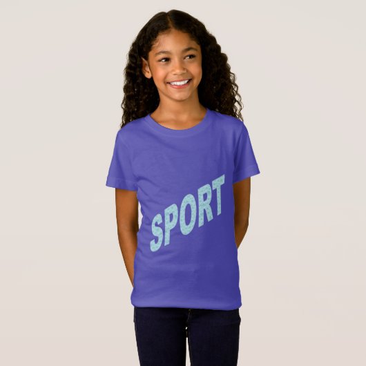 T-shirt jersey fin violet filles  SPORT Tシャツ (正面フル)