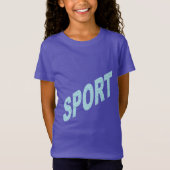 T-shirt jersey fin violet filles  SPORT Tシャツ (正面)