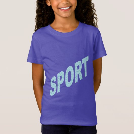 T-shirt jersey fin violet filles  SPORT Tシャツ (正面)