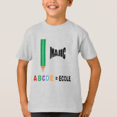 T-shirt jersey gris bruyère  Magic ECOLE Tシャツ (正面)