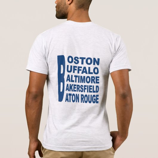 T-shirt jersey gris cendré dos homme TOURISME  USA Tシャツ (裏面)