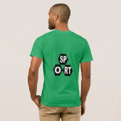 T-shirt jersey vert gazon dos homme  DESIGN  SPORT Tシャツ (裏面フル)