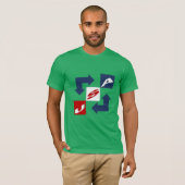 T-shirt jersey vert gazon homme DESIGN USA Tシャツ (正面フル)