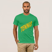 T-shirt jersey vert gazon homme  TENNIS Tシャツ (正面フル)