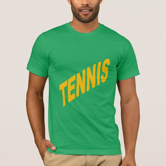 T-shirt jersey vert gazon homme  TENNIS Tシャツ (正面)