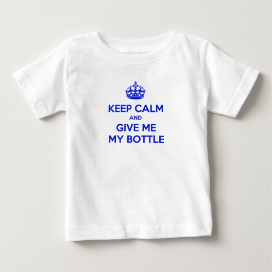 T-Shirt Keep Calm Bottle English ベビーTシャツ (正面)