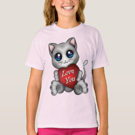T-shirt Le chaton t'aime Tシャツ