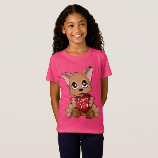 T-Shirt Le chiot t'aime Tシャツ (正面フル)