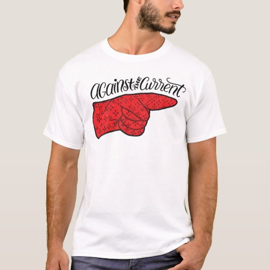 T-Shirt lettering against the current red black Tシャツ (正面)