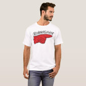 T-Shirt lettering against the current red black Tシャツ (正面フル)