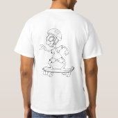 T-shirt logo et alien skateur tシャツ (裏面)