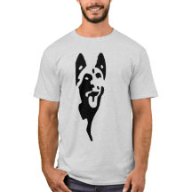 t-shirt logo malinois tête
