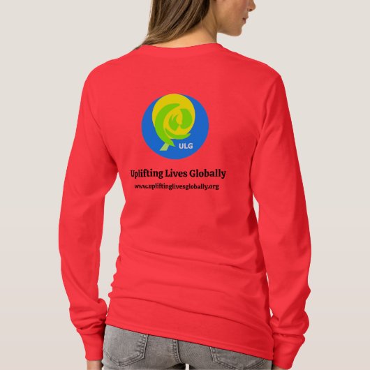 T-Shirt Long sleeve - Red Tシャツ (裏面)