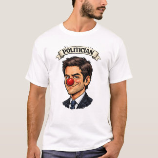 T-shirt lying politician clown politique menteur tシャツ