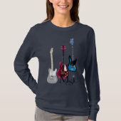 T-shirt manches longues, Guitares, music Tシャツ (正面)