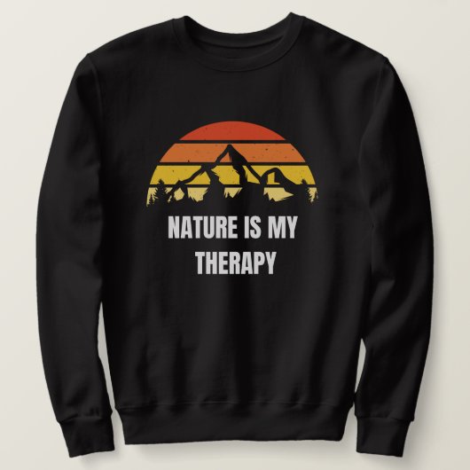 T-shirt manches longues Nature is my therapy  スウェットシャツ (デザイン正面)