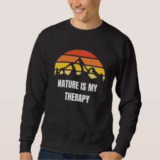 T-shirt manches longues Nature is my therapy  スウェットシャツ
