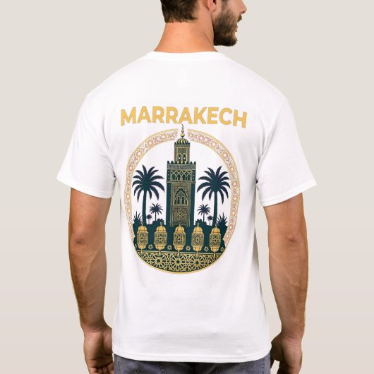 T-shirt Marrakech Maroc – illustration au dos Tシャツ (裏面)