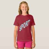 T-shirt marron filles SPORT Tシャツ (正面フル)