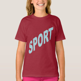 T-shirt marron filles SPORT Tシャツ