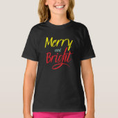 T-Shirt : Merry and Bright (black) Tシャツ (正面)