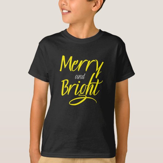 T-Shirt : Merry and Bright (black) Tシャツ (正面)
