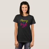 T-shirt : Merry and Bright (black) Tシャツ (正面フル)