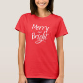 T-shirt : Merry and Bright (deep red) Tシャツ (正面)